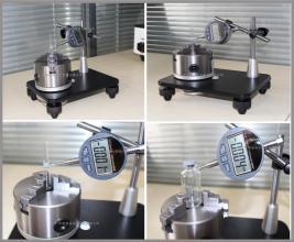 濟(jì)南賽成儀器“ZPI-A圓跳動(dòng)測(cè)試儀”測(cè)試低硼硅安瓿瓶垂直軸偏差過程